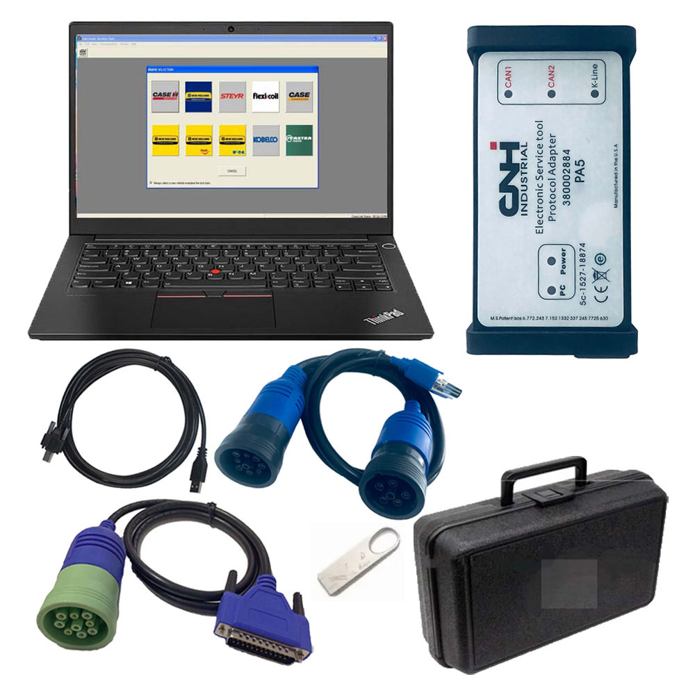 New Holland Electronic Service Tools CNH EST 9.10 Engineering Level kit Diagnostic Tool eTimGo Repair Manual Plus Lenovo T450
