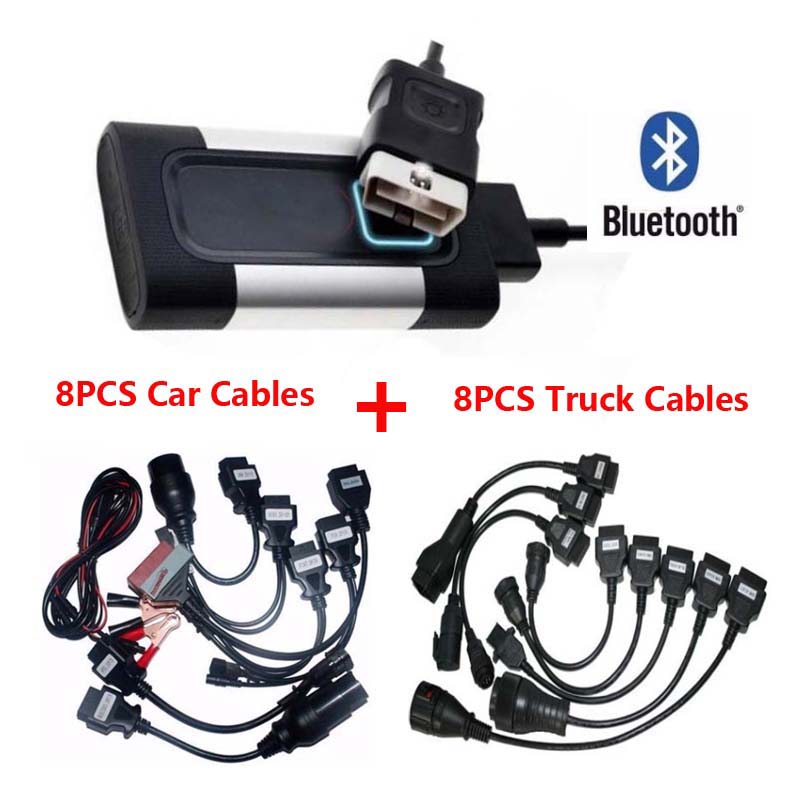 OBD2 OBDII Diagnostic Connector Adapter Cables Fit Delphi CDP ds150e O 8pcs  Auto