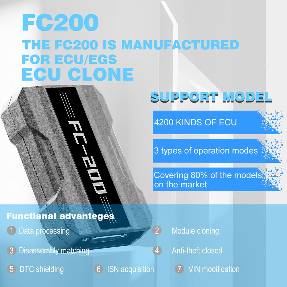 V10.6.0 CGDI FC200 ECU Programmer Update Version of AT-200 Supports Calculating Checksum