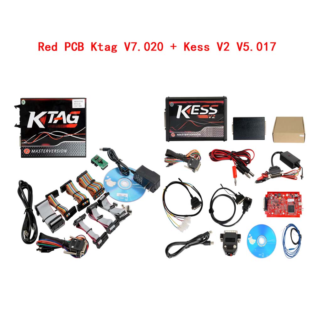 hoppe Rendition liste Kess V2 V5.017 Red PCB Online Version V2.80 Plus 4 LED Ktag 7.020 V2.