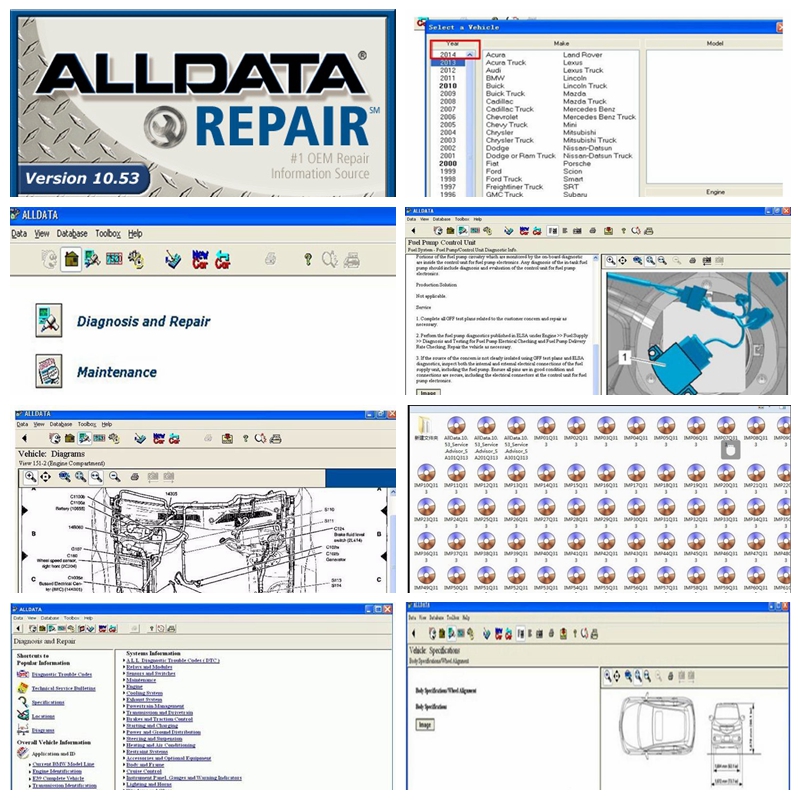 ALLDAT-A Auto repair software Auto Diagnostic Software 1000GB HDD with 41 kinds of Software