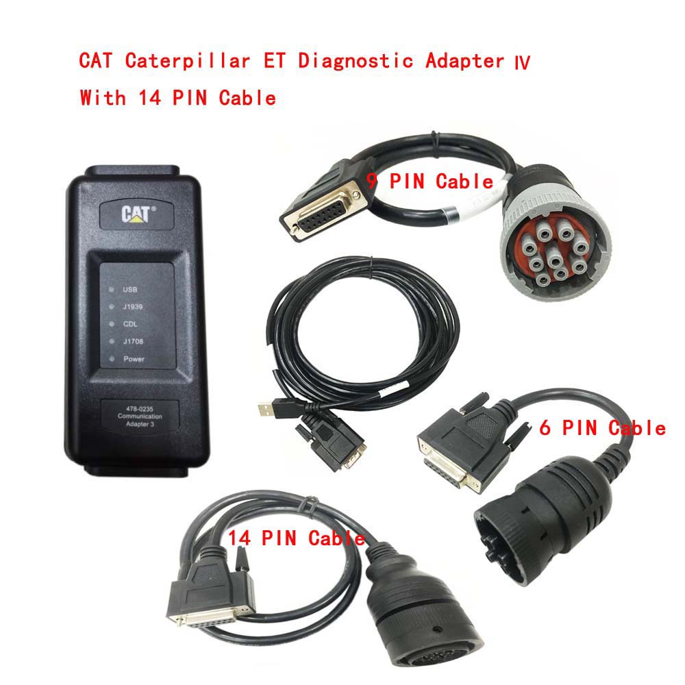 Latest 2022A 2021B 2019C CAT Caterpillar ET 4 Diagnostic Adapter CAT truck Diagnostic Tool