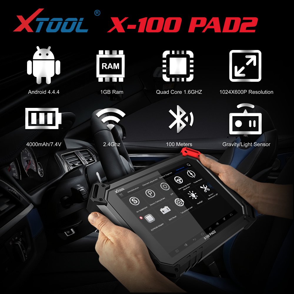 XTOOL X-100 X100 PAD2 Pro Diagnostic Tool Key Programmer Full Version with VW 4th 5th Immobilizer and Odometer Adjustment