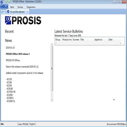 V2019.01 PROSIS Parts Catalog & Repair Manual 