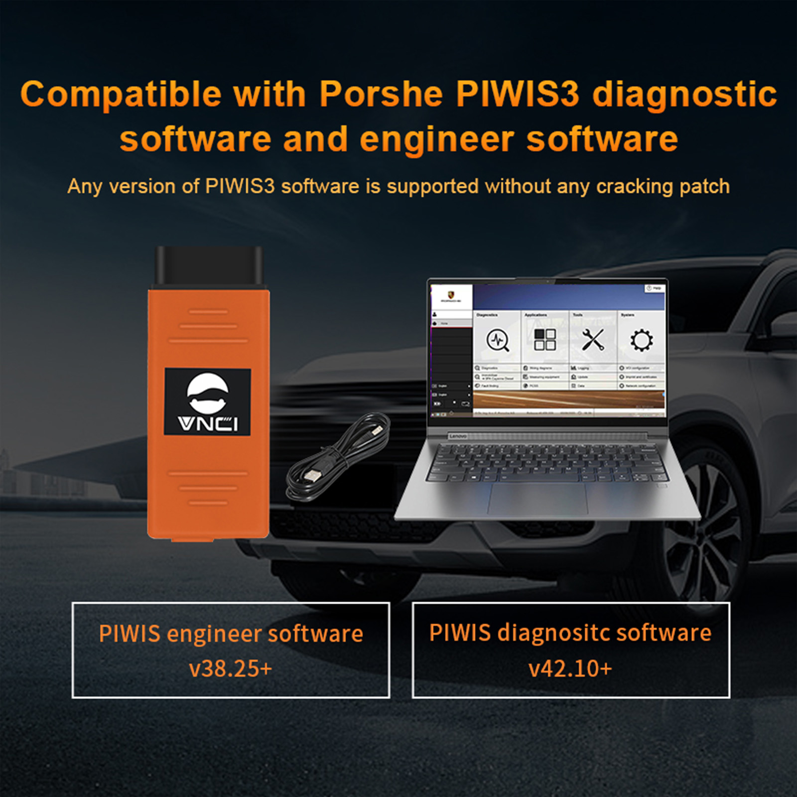 VNCI PT3G Diagnostic Scanner for Porsche Compatible with Original PIWIS Software Drivers Plug and Play