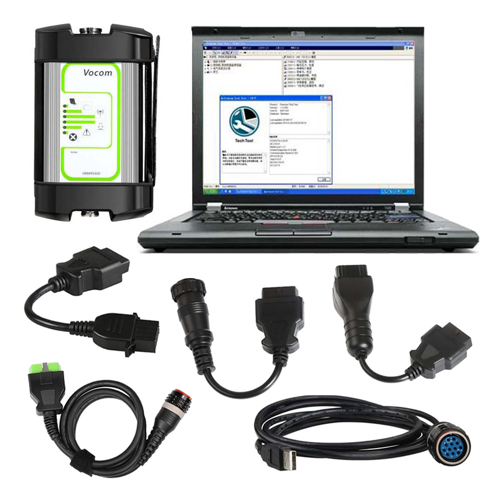 Vocom 88890300 Interface with Latest Software (Real Vocom) PTT2.8.241 Plus Lenovo T420 Laptop