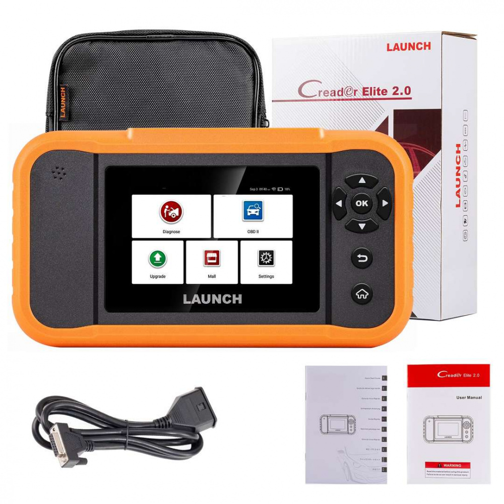 LAUNCH X431 Elite 2.0 Car Diagnostic Tools for BENZ/BMW/Audi/GM/TOYOTA/NISSAN/Renault/Peugeot/Citroen/Kia OBD2 Scanner
