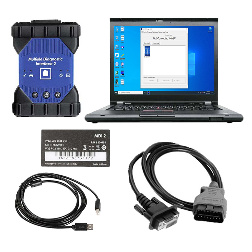 V2025.04 High Quality MDI 2 Scan Tool Plus Lenovo T420 Laptop Full Set Ready To Use