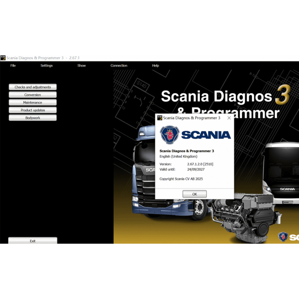 Scania SDP3 V2.67.1 Latest Software With Scania xcom 2.54 and 2025.06 Scania Multi Spare Parts and Manuals