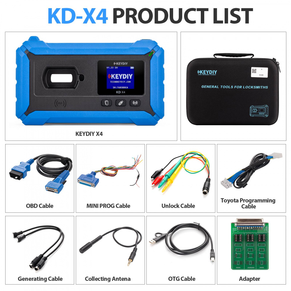 KEYDIY KDX4 KD-X4 Upgrade of KDX2 KDMAX Remote Generateor Copy Chip Reader Program Multi-functional Anti-theft Matching Tool