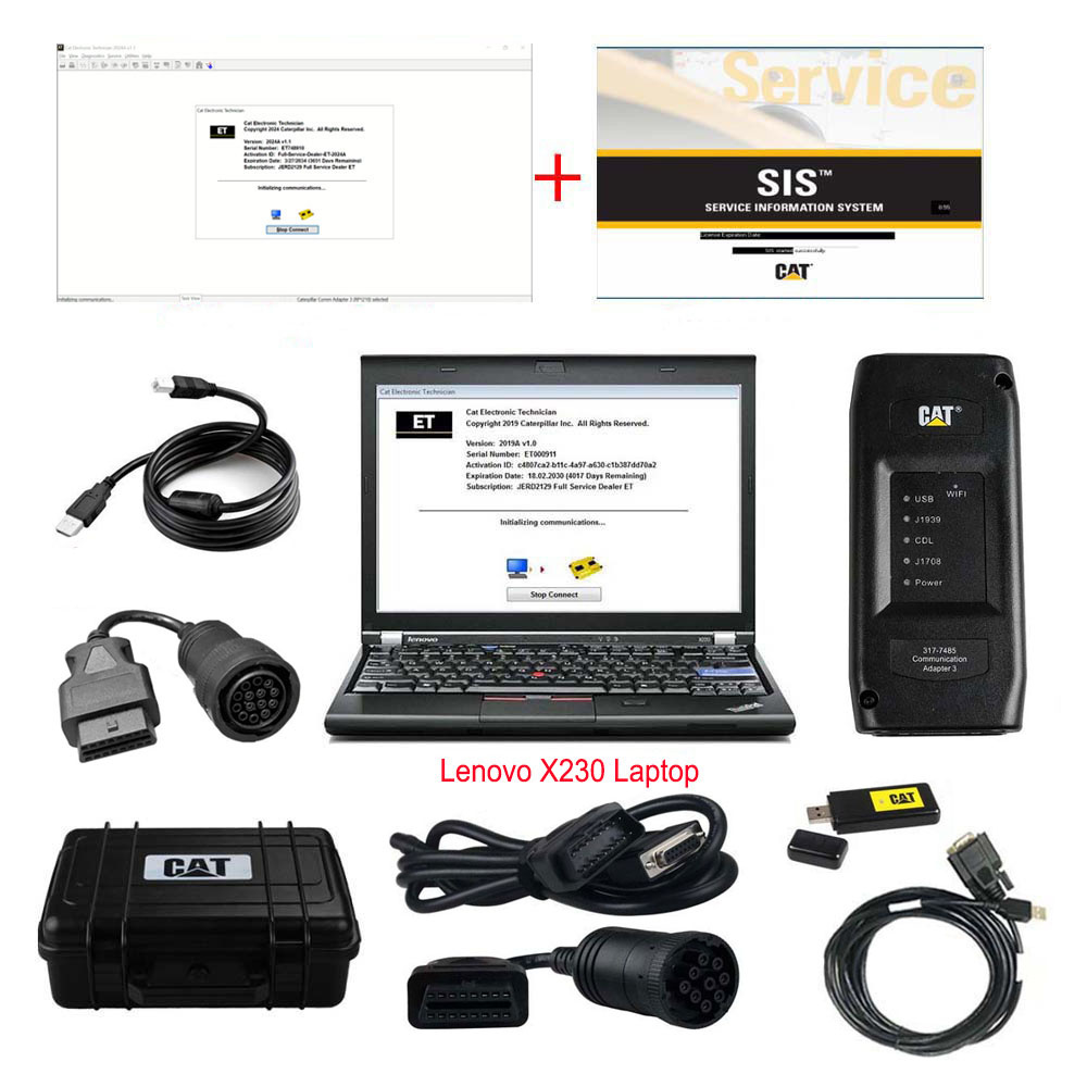2025C CAT ET Diagnostic Adapter III CAT Diagnostic Tool PLUS Lenovo X230 laptop Support WIFI