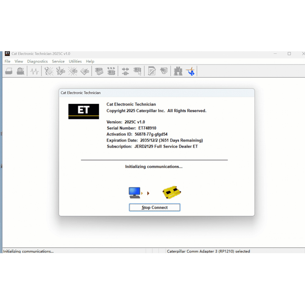Cat Caterpillar ET 2025C/2019C Software Caterpillar Electronic Technician With 1 Time Free Activation
