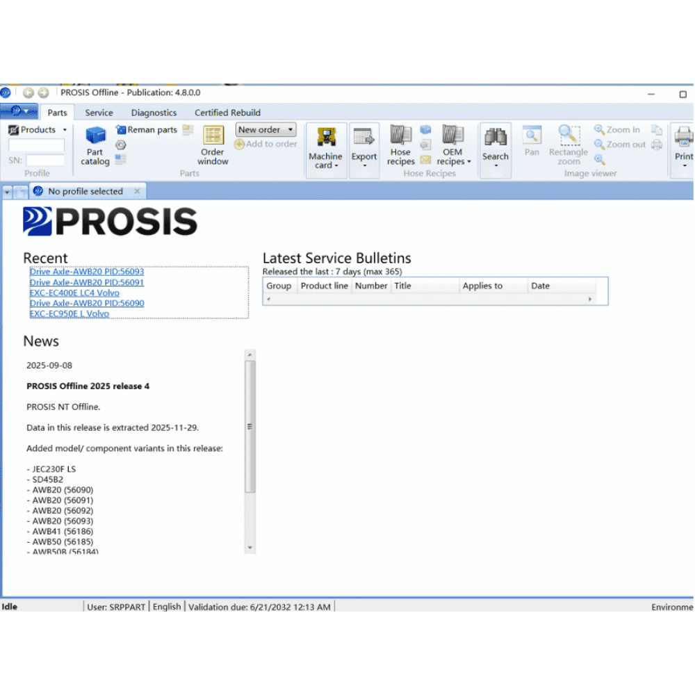 2025.12 PROSIS Parts Catalog & Repair Manual for Vo-lvo Construction