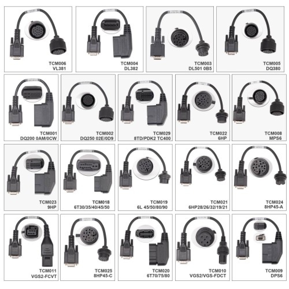 OBDSTAR TCM Connector Kit Full Set 25 Pieces for X300 Classic G3 DC706 and Other TCU Programmers