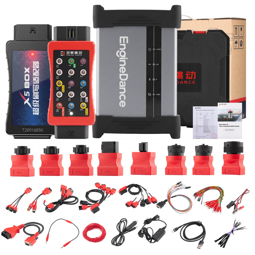 EngineDance X5 Heavy Duty Scanner Diagnosis Tool ECU Tuning,ECU Programming for Truck and Commercial Vehicles