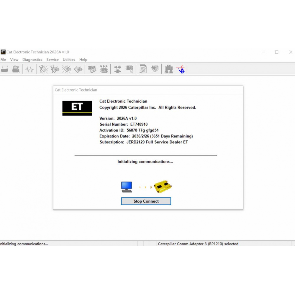 Cat Caterpillar ET 2026A/2019C Software Caterpillar Electronic Technician With 1 Time Free Activation