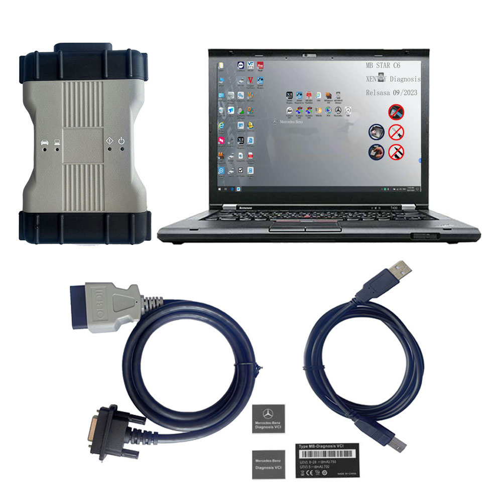 V2025.12 BENZ C6 DOIP Mercedes MB Star c6 Xentry diagnosis VCI Multiplexer Diagnostic Tool Plus Lenovo T420 Laptop