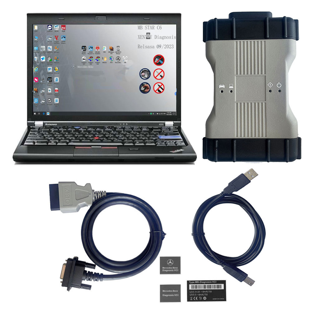 V2025.12 Mercedes BEZN C6 MB SD Connect C6 Benz Xentry diagnosis DOIP VCI PLUS lenovo X230 Laptop i5 256G SSD