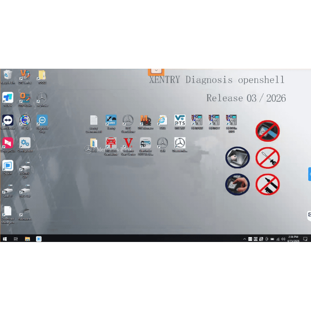 V2026.03 Car/V2023.09 Truck MB Star C4/C5 BENZ Diagnostic Software with Xentry/DAS/EPC/WIS/Vediamo/DTS