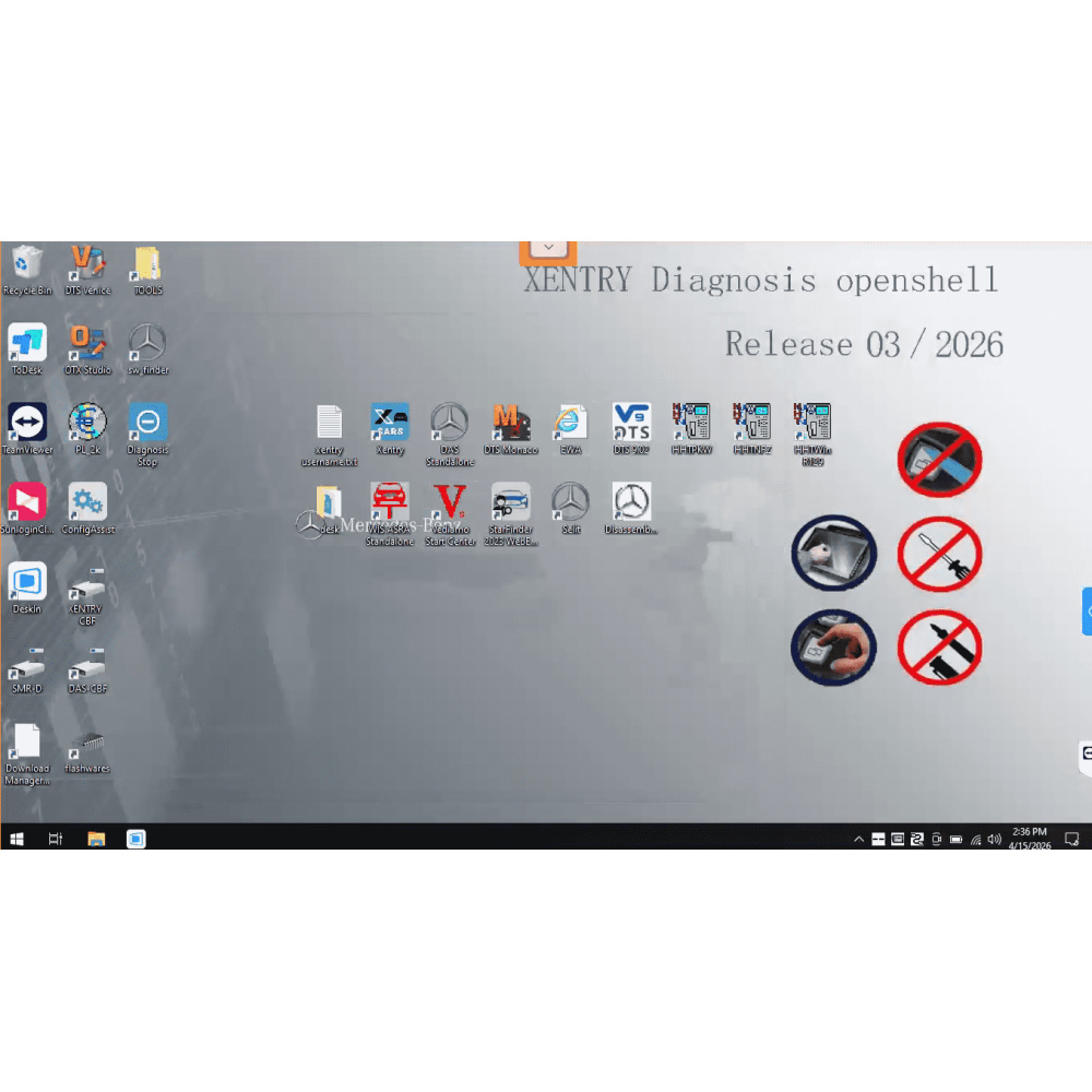 V2026.03 MB Star Mercedes Benz Xentry /EPC/WIS/Vediamo/DTS Software Remotely installation