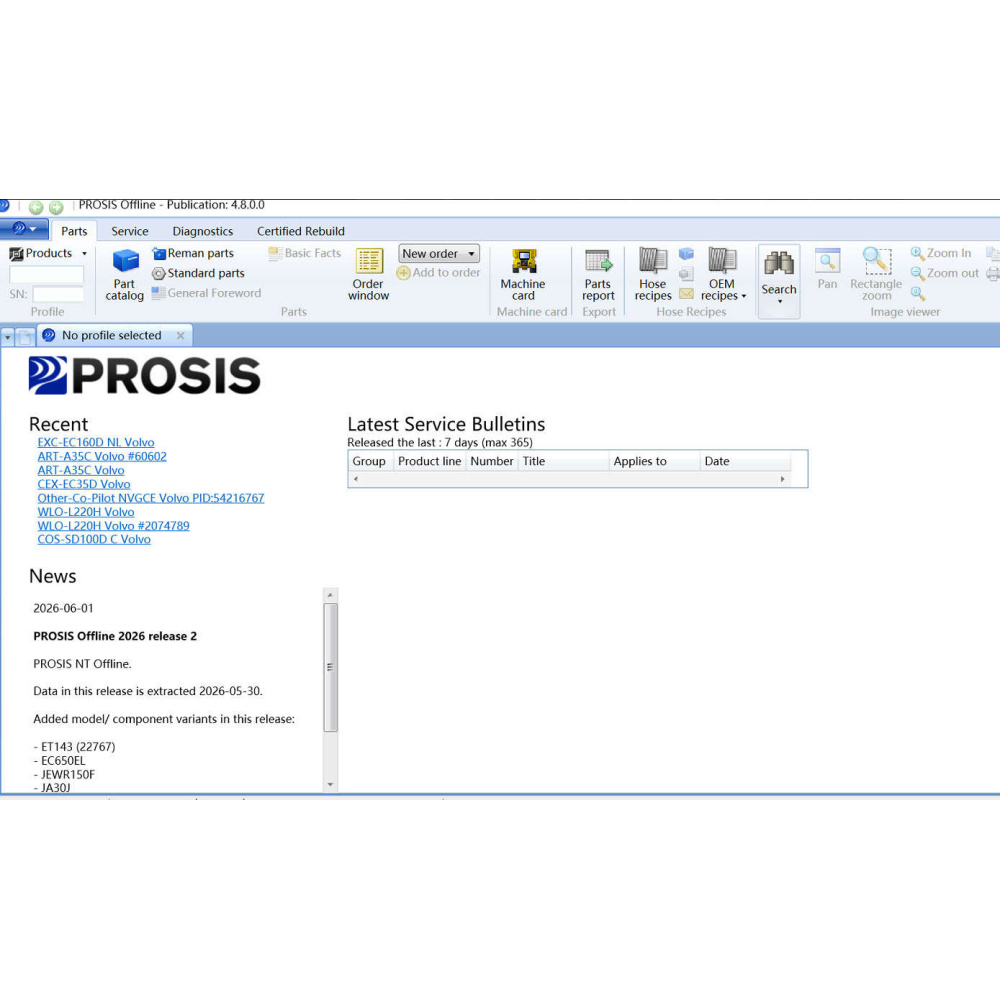 2026.06 PROSIS Parts Catalog & Repair Manual for Vo-lvo Construction