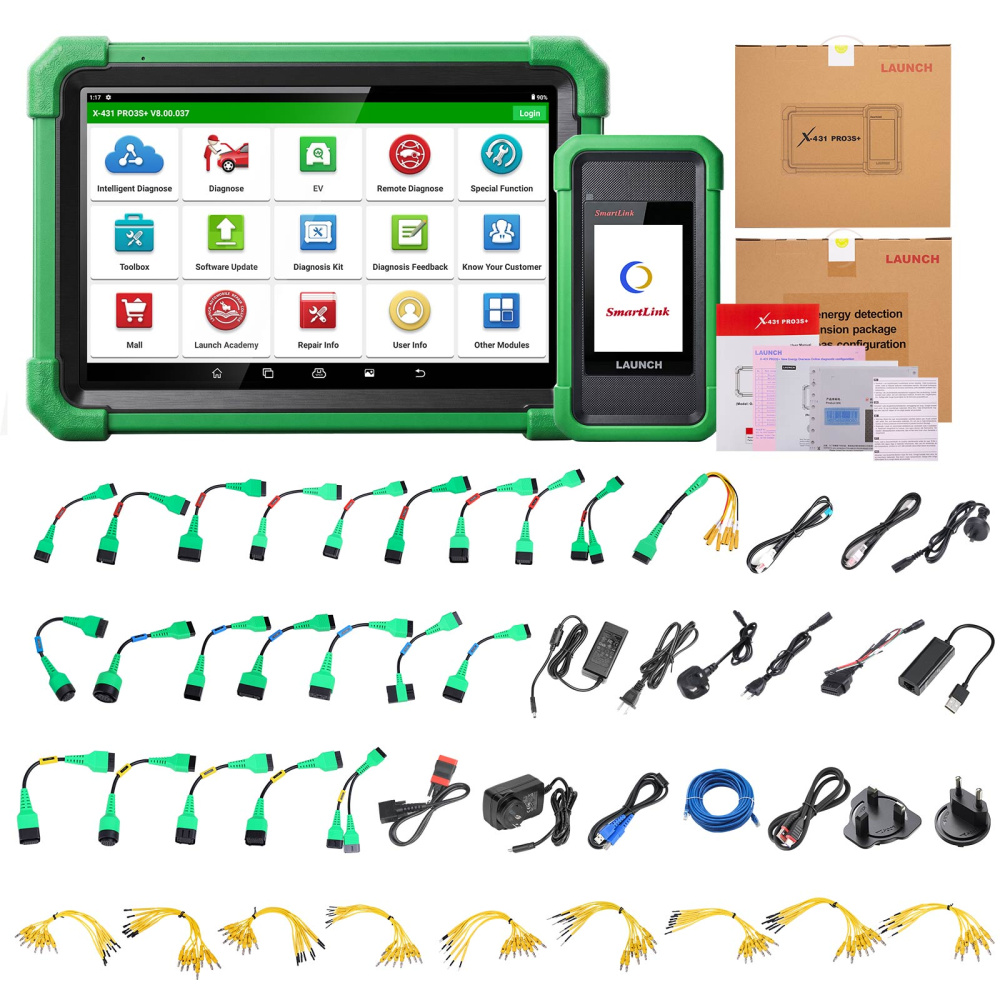 LAUNCH X431 PRO3S+ EV Diagnostic Scanner for EV Diagnostics & Battery Pack Analysis Supports Topology 40+ Service Functions CAN FD DoIP