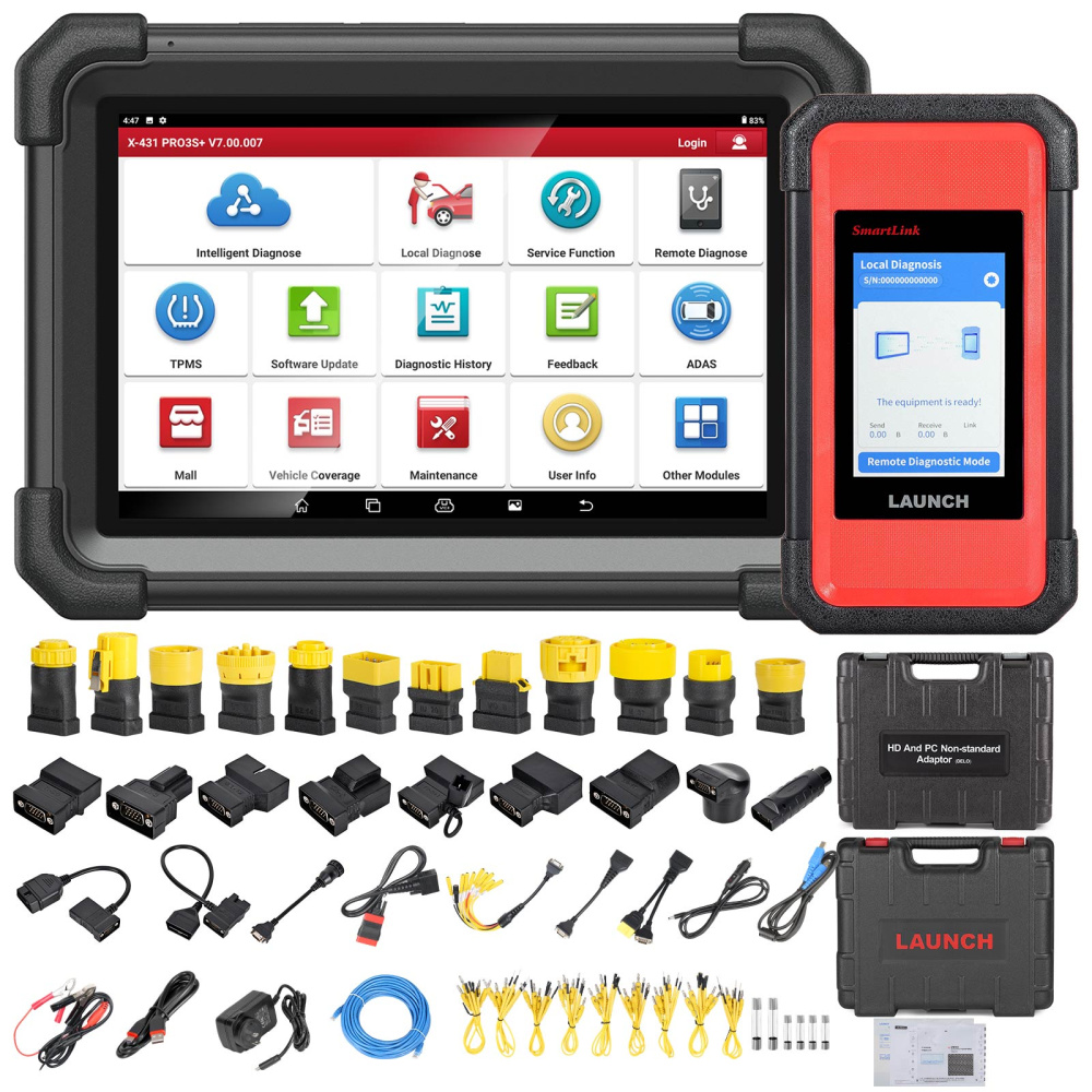 Launch X431 Pro3S+ HdIII HD3 12V/24V Car and Truck Full System Diagnostic Tool Scanner