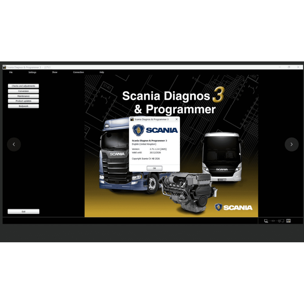 Scania SDP3 V2.71.1 [2026.08] Latest Software With Scania Xcom 2.54 and Scania Multi Spare Parts and Manuals