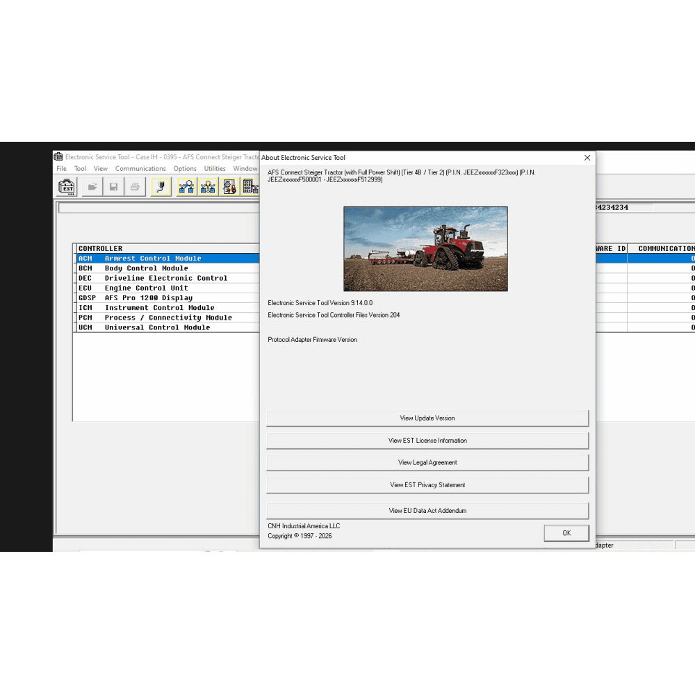 New Holland Electronic Service Tools（CNH EST 9.14 9.15）Engineering Level Diagnostic Software 